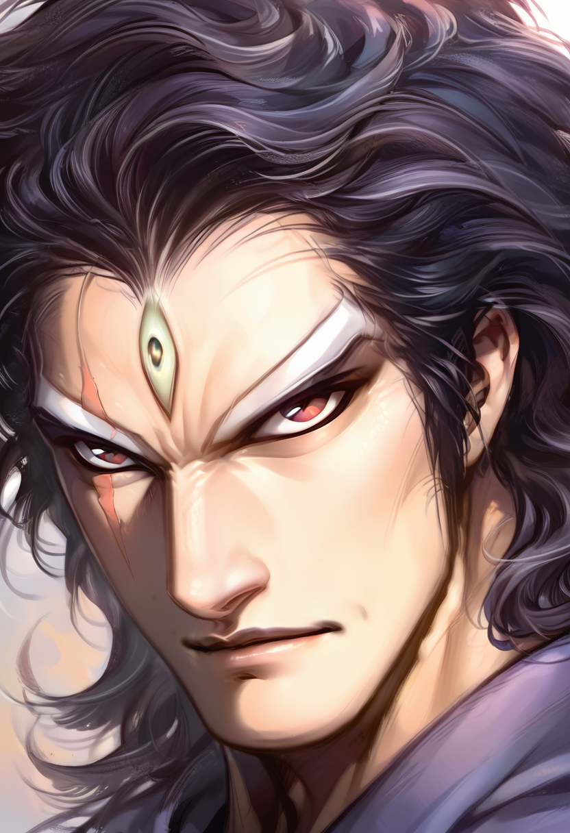 (score_9:0.9),score_8_up,score_7_up,rating_safe,anime style,(zPDXL),<lora:Dark Evil Beast ponyXL v1.5:0.87>, Dark Evil Beast, solo, 1boy, male focus, portrait, close-up, eye focus