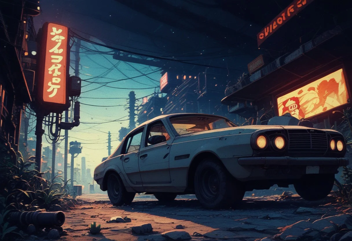 (score_9, score_8_up), score_7_up, a big zebra crocodile cyberg scientist in vr headset, flies, in Cactus City, old computer with a diskette, a 80s Cronenberg movie still, in science lab, lightnings around it, high budget, technicolor, etro animestyle, ground vehicle, motor vehicle, car, lamppost, neon lights, cinematic, retro
<lora:nostalgia-000011:0.9>