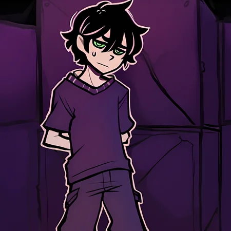 score_9,score_8,score_7,source_general,
by nemlei,the coffin of andy and leyley,
1boy,andrew graves,black hair,green eyes,sad,short hair,standing,crate,on crate,warehouse,pants,looking at viewer,hand on crate,shaking crate,child,male child,purple shirt,sweatdrop
<lora:ponyxl-the_coffin_of_andy_and_leyley-style-v03:1>