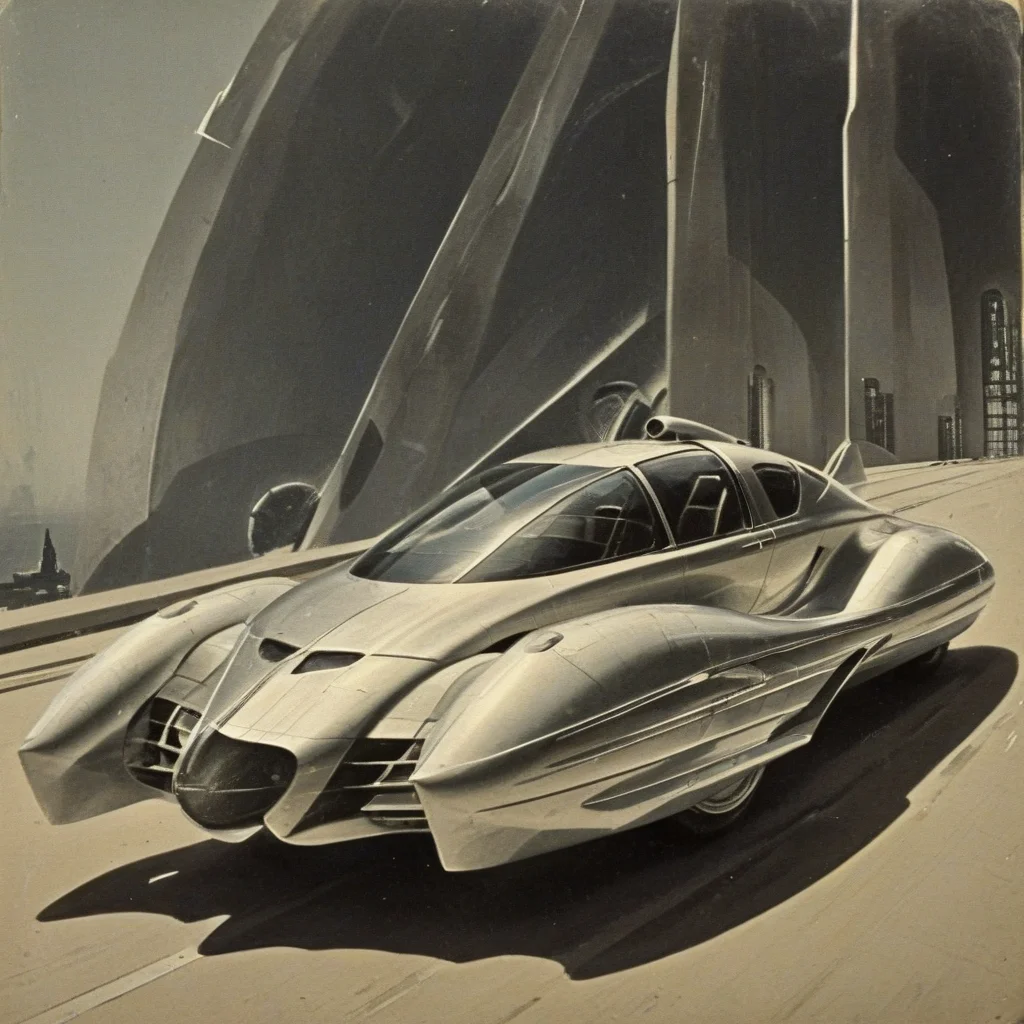 scifi aeromobil 5.0, smooth curves, ventilated windows, luminite, bold, ArsMJStyle, ArtDecoVintageFuture <lora:ArsMJStyle_-_Vintage_Future:1>