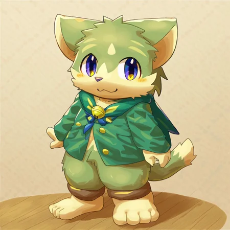 lv1rubili, zPDXL2, furry, anthro, cute, kemono, male focus, solo, cat, score_9, score_8_up, male, full body, digital art, highly detailed, lv1rubili, full body, :o, looking at viewer, standing to viewer, full view