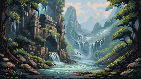 small centered composition, product shot, plain background, by Sakimichan, wallpaper art, in the center is an image of a "The Waterfall of Ancients", Digital painting, character design, fantasy, boring, product photo, magnificent, very coherent, luxury, theatrical, handsome, stunning, highly detail, Hyper-realistic, 16k resolution, intricate details.
(masterpiece, award winning artwork)
many details, extreme detailed, full of details,
Wide range of colors, high Dynamic
<lora:xl_more_art-full_v1:0.285>
<lora:zavy-bcklt-sdxl:0.25> zavy-bcklt
<lora:RMSDXL_Creative:0.24>
<lora:add-detail-xl:1>
<lora:MJ52:0.285>