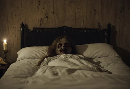 ab0m ((in the bedroom)), <lora:ab0m1-000002:1> , horror scene, glowing eyes, depth of field, extremely detailed, creepy, scary