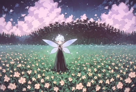 score_9, score_8_up, score_7_up, score_6_up,
nature background, flowers, flower, clouds, fields, flower field, night time, dark county side,
fairy, fairy's floating, glowing fairys