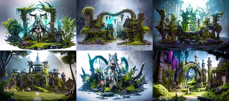 (otherworldly, otherworldly atmosphere, otherworldly appearance), highly insanely detailed, masterpiece, top quality, best quality, highres, 4k, 8k, RAW photo, ((ancient egyptian theme:1.2)), 
(mystical theme), mystical gatmosphere, arcane sanctuaries, otherwordly aura, 
(long_hair, long hair, random colors hair, glowing hair, hair over one eye, long messy hair), 
(eyelashes, eyeliner, eyeshadow, eyelashes, long eyelashes), 
collar, earrings, jewelry, necklace, armlet, 
tentacle, (underwater), nsfw, 
Homestay, Resort, Guest House, 
building, structure, still life, swirling energy, 
action pose, 
drunk, closed eyes, 
abandoned building, shopping mall, overgrown with vegetation, [volumetric fog], cinematic lighting, colorful, 
cinematic lighting, fashion photography, ambient lighting, overgrown ruins of a settlement on the plains of a magical fantasy world, FanRu, <lora:FantasyRuins-10:0.8>, epiCPhoto, (fantasy world)