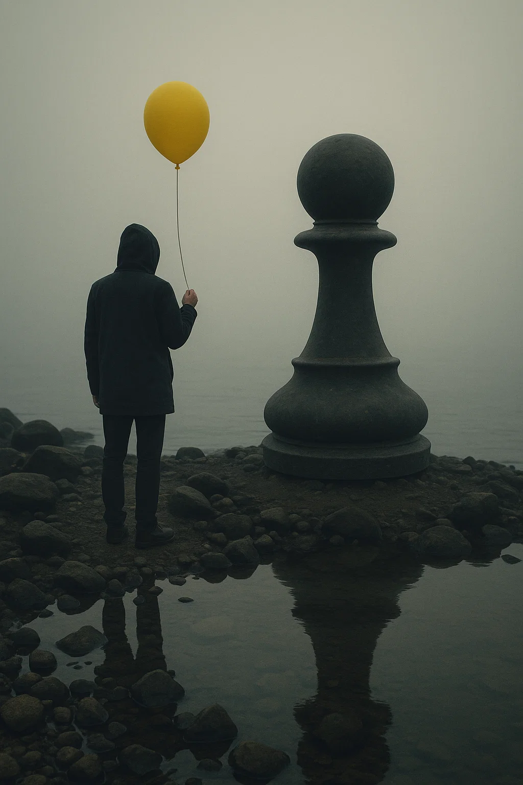 Fake deep meaning picture that is only deep by the atmosphere but actually dumb
