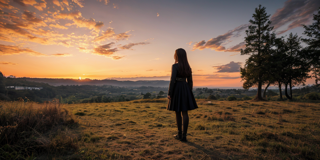<lora:Beautiful outdoor-Countryside:0.6>,Beautiful outdoor,1girl,, edge quality, perspective silhouette, 8k, best quality, masterpiece, extremely detailed, rule of thirds, photorealistic, superb, HDR, high resolution, sharp focus, photorealistic rendering, extremely detailed description, professional, gorgeous and intricate detail,