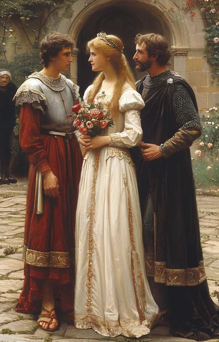 masterpiece,best quality,<lora:tbh201-sdxl:0.9>,illustration,style of Edmund Leighton
portrait of family