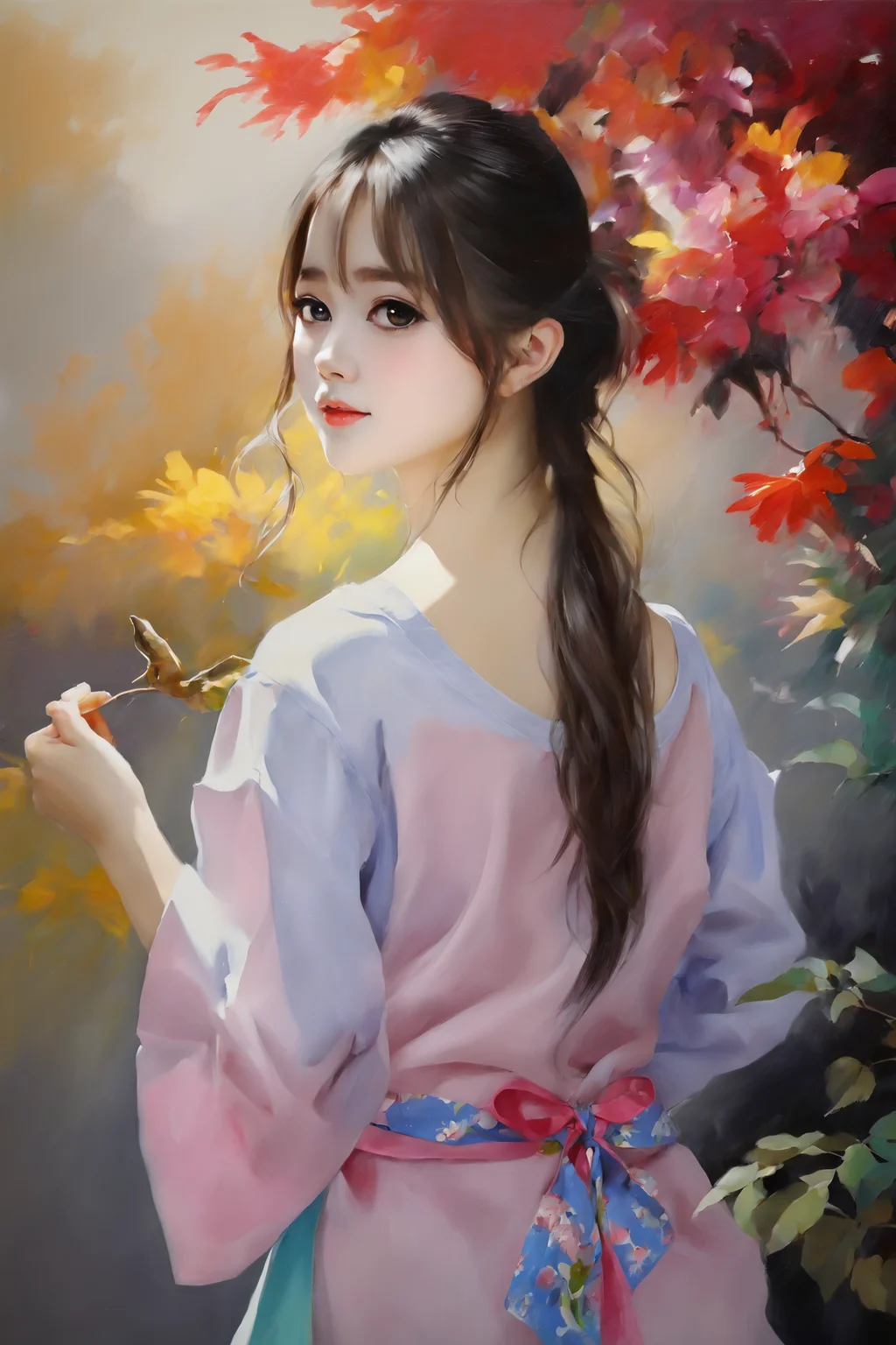 oil painting, vivid colors, beautiful light,
Masterpiece, best quality, 1girl, <lora:kwFemale_Beta40-SDXL_v1:1>, chinese