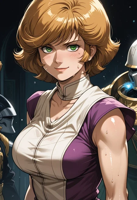 zPDXLxxx, score_9, score_8_up, score_7_up, score_6_up, source_anime, masterpiece, newest, best quality, amazing quality, very aesthetic, 
audrey, friendly, absurdres, BREAK, HamanKarn, short hair, wide hips, big ass, voluptuous, large breasts, smile,  <lora:wetbody:0.4> Wetbody, sweat, sweaty,<lora:Black_Magic_Steering:0.2>, cleaveage,