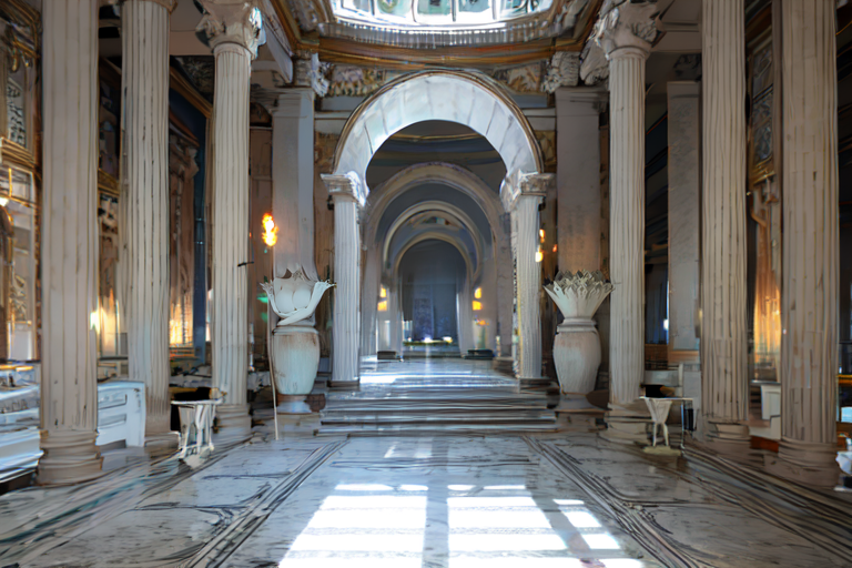 highly insanely detailed, masterpiece, top quality, best quality, highres, 4k, 8k, RAW photo, (very aesthetic, beautiful and aesthetic),  
Ancient Roman Interior Design,RomInt,candlelight_ambience, 
<lora:RomanInterior-10:0.7>, 
(1girl:1.3), 
1other, 
, 
short hair,bioluminescent hair,low twin braids,Blowing hair in the strong wind,big hair, 
, 
ivory white background, 
,âââ