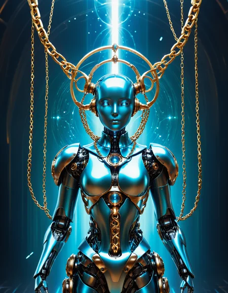 Gleaming chain quantum well, heinous triumvirate Energy stream, Chic robot ethereal beings