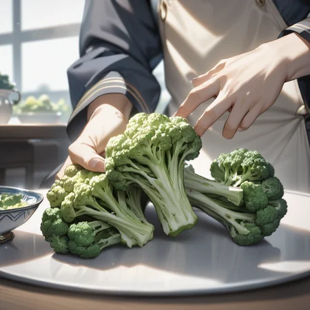 score_9, score_8_up, score_7_up, source_anime, masterpiece, best quality, perfect anatomy , very aesthetic , absurdres ,
boiled broccoli on dish, table, 
rating_safe, [rating_safe, rating_questionable, rating_explicit:100],  <lora:broccoli_3x3x3_sdxl:1>,