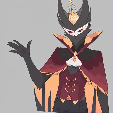 <lora:Paimon:1> solo, no humans, male focus, black skin, outfit, 1boy, red eyes, masterpiece, high quality, <lora:add-detail-xl:1> <lora:illustriousXL_stabilizer_v1.72:0.8> <lora:hara_id_21:1> h4ra_illu, flat color