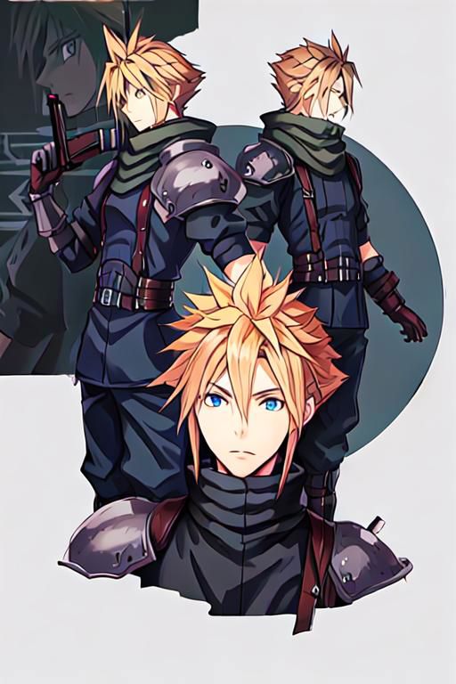 cloud strife, shinra_infantry_uniform