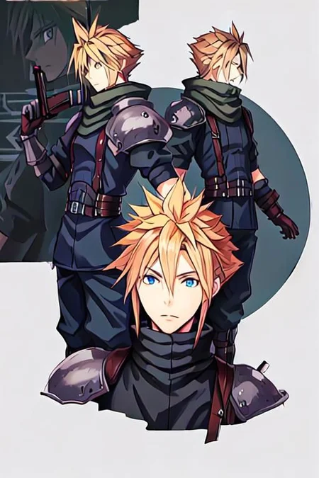 cloud strife, shinra_infantry_uniform