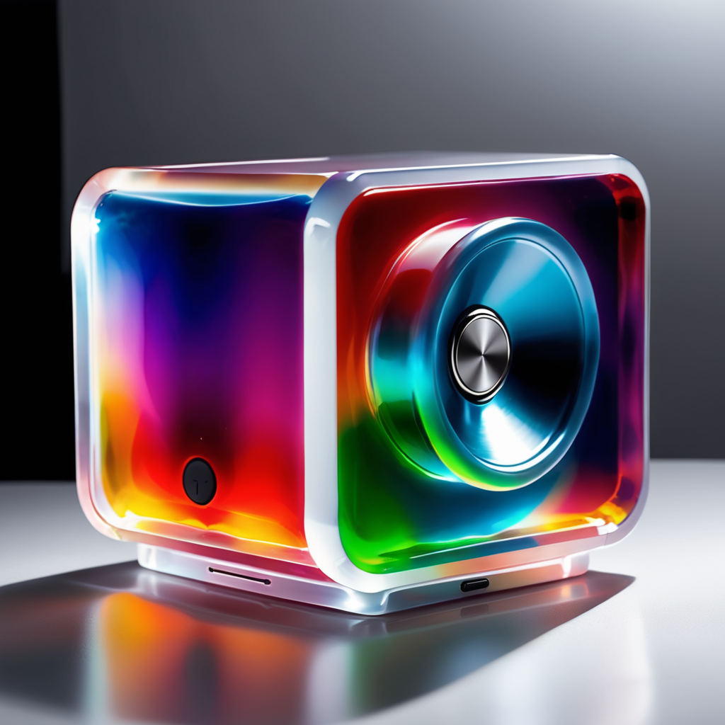 made out of Jed-Jly, <lora:JellyStyle-000007:1>, Disco Era Bluetooth speakers, elegant, minimalism, comedic storytelling, gestural and intuitive brushwork, subtle detail, stark, greyscale, flowing, beautiful, ambient background, excellent composition, magnificent, epic atmosphere, magic atmosphere, full color