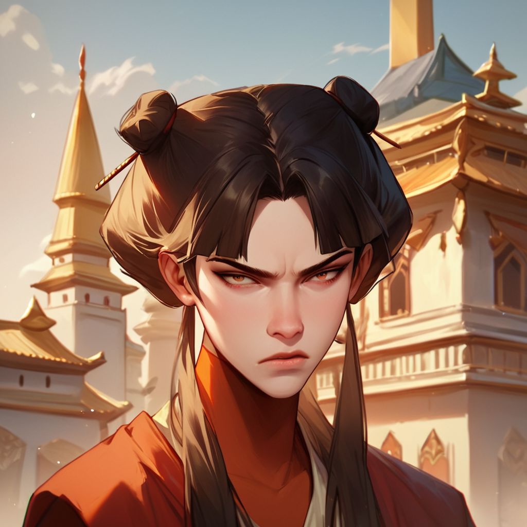 score_9, score_8_up, score_7_up, score_6_up, score_5_up, score_4_up, rating_questionable, Mai, facing the vieer, in a Chinese palace, portrait
