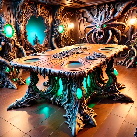 monsterworld, masterpiece,high resolution,detail,
table,room,interior,glow,
<lora:monster_world-xl-10:0.8>