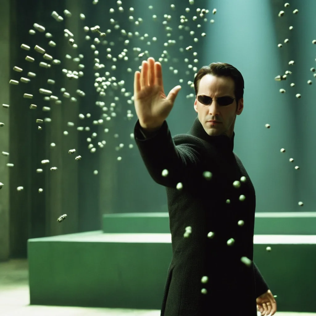 cinematic film still of <lora:The Matrix Style:1>
Neo, Mr. Anderson, The Anomaly, The One, a man standing in a room, with his hand risen up, controlling lots of small bullets rock objects in air The Matrix Style, shallow depth of field, vignette, highly detailed, high budget, bokeh, cinemascope, moody, epic, gorgeous, film grain, grainy