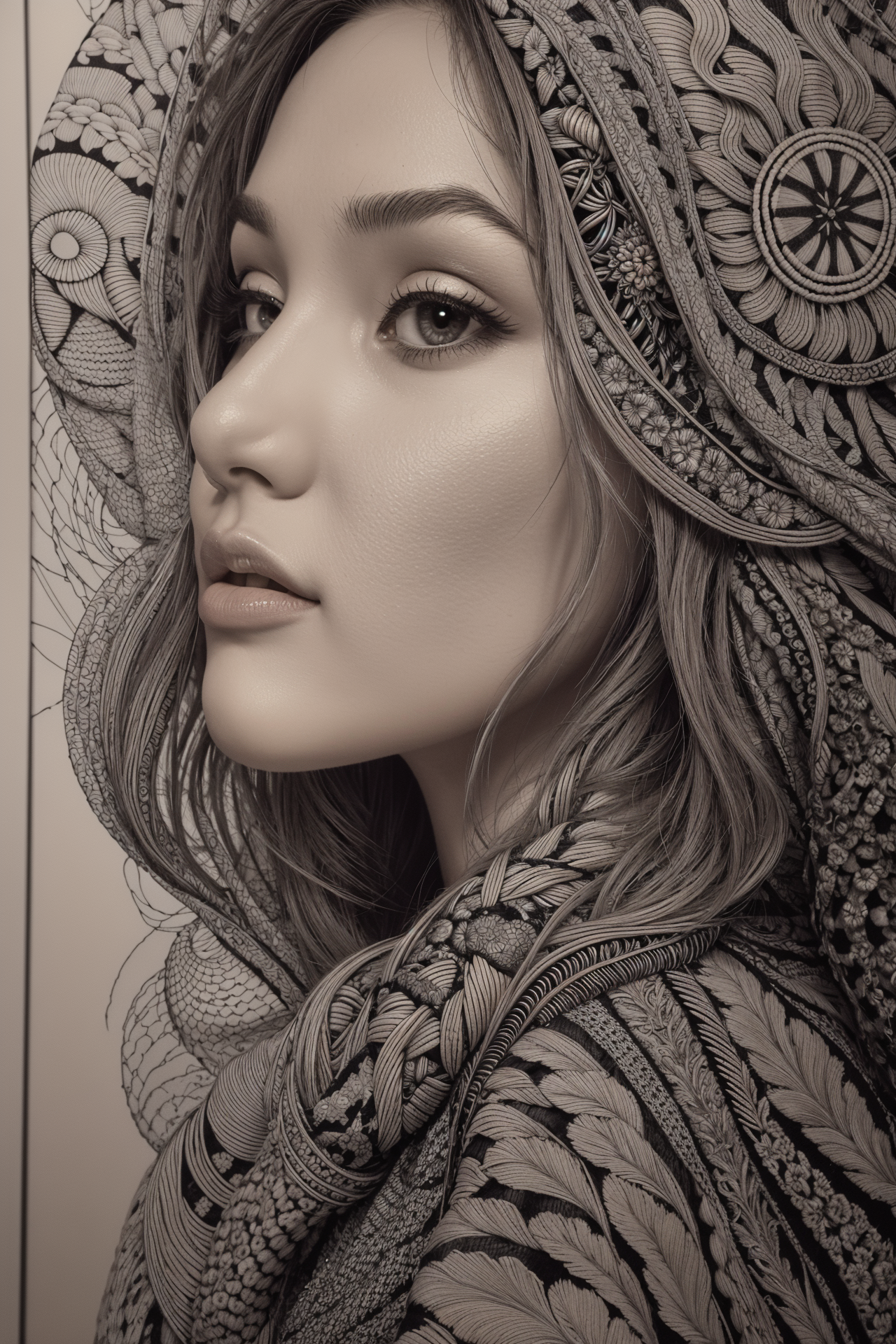 (Photo:1.3), highdetail, <lora:picxer_real:1>, (Zentangle :1.3), Intricate, abstract, monochrome, patterns, meditative, highly detailed, (magical, magnificent, masterpiece:1.3), (highly detailed, high quality:1.3)