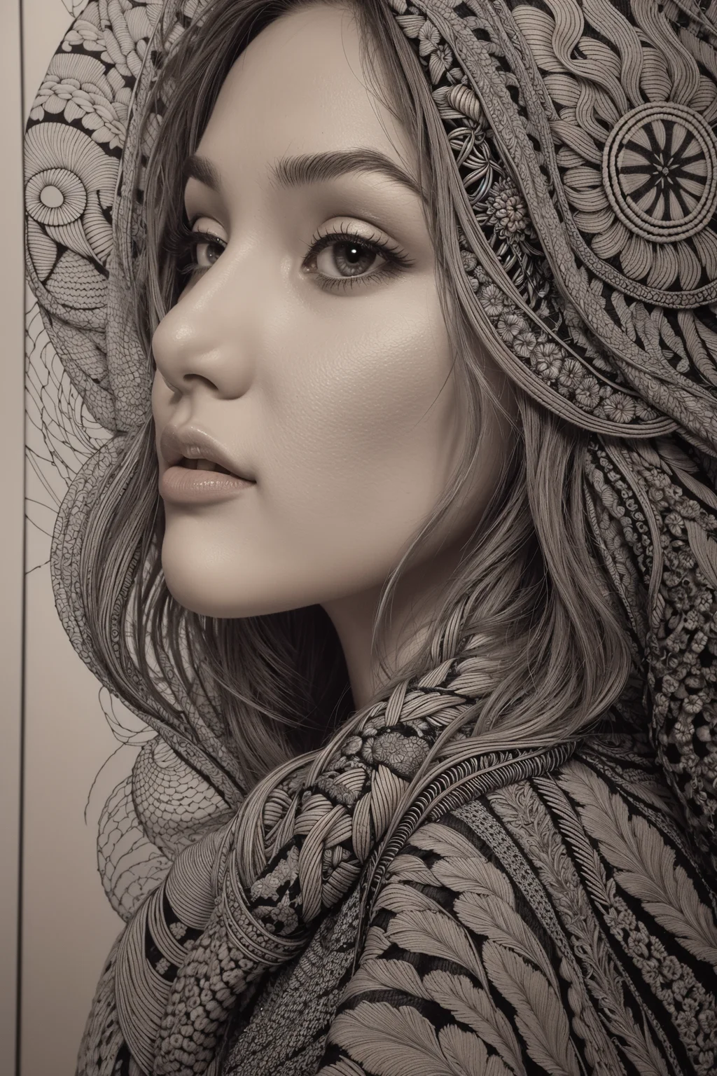 (Photo:1.3), highdetail, <lora:picxer_real:1>, (Zentangle :1.3), Intricate, abstract, monochrome, patterns, meditative, highly detailed, (magical, magnificent, masterpiece:1.3), (highly detailed, high quality:1.3)