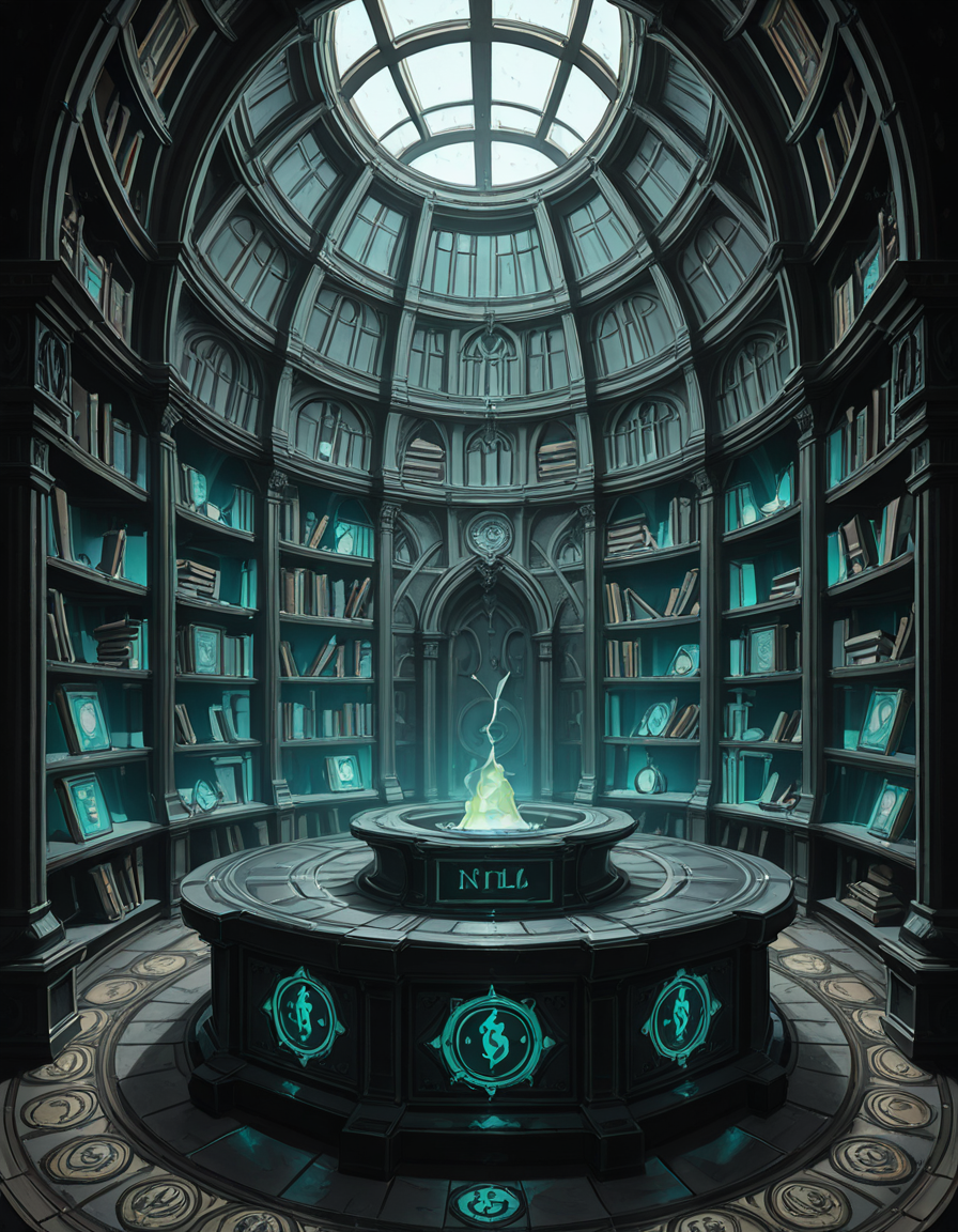 Buried deep within the necromancerâs fortress lies the Library of the Forgotten, an ancient, labyrinthine archive where no living hands have ever turned a page. The immense chamber stretches endlessly into the darkness, its towering bookshelves carved from obsidian and bone, spiraling upwards into unseen heights. The very air hums with an eerie resonance, filled with the whispers of knowledge long abandoned by the mortal world.
The shelves are packed with tomes bound in withered flesh, their covers etched with shifting runes that glow faintly with unholy light. Some books seem to breathe, their spines expanding and contracting like living creatures, while others are locked with chains of rusted iron, sealed by ancient curses too dangerous to be unleashed. Scrolls, brittle with age yet untouched by time, hover in the air, slowly unraveling and reforming, as if reading themselves in a silent, endless cycle.
At the heart of the library stands a massive circular desk, hewn from black stone and inlaid with veins of glowing green energy. Upon its surface, quills made from skeletal fingers hover above open grimoires, tirelessly transcribing forbidden knowledge in ink that shimmers like liquid shadow. Dust does not settle hereâonly the weight of forgotten secrets, pressing down like an invisible hand upon any who dare enter.
Above, the ceiling is a vast cosmic void, an endless expanse of swirling darkness where distant, malevolent stars flicker in unnatural constellations. Occasionally, something moves between the stars, a shape vast and unknowable, watching the library in silence.
In the farthest reaches of the chamber, towering stone monoliths stand, inscribed with ever-shifting text in a thousand dead languages. Some glow faintly, others pulse like beating hearts, their inscriptions rearranging as if whispering among themselves. The floor between them is covered in intricate ritual circles, their markings pulsating with a faint, necrotic glow, hinting at the presence of knowledge too terrible to be contained within mere books.
No footsteps ever disturb the silence, no voices break the eternal stillnessâonly the endless rustling of pages turning on their own, the quiet scraping of phantom quills, and the occasional, distant sound of something shifting among the shelves.
This is not a place of learning.
It is a tomb of knowledge, a repository of secrets too dangerous to be spoken, where books are not just readâthey watch, listen, and remember.
Style & Mood :
- Dark fantasy, gothic horror, necromantic aesthetics
- Cinematic, highly detailed, eerie lighting
- Infernal atmosphere, filled with shadows, glowing runes, and whispering books
- Inspired by the works of ZdzisÅaw BeksiÅski, H.R. Giger, and dark medieval occultism 
<lora:SDXLFaeTastic2400:0.4> <lora:extremely_detailed:0.4> extremely detailed,necromancer l1br4ry, <lora:necromancer_l1br4ry-i:1>, Masterpiece,best quality,hi res,8k,hi res,8k,award winning,(sharp focus, intricate, highly detailed),