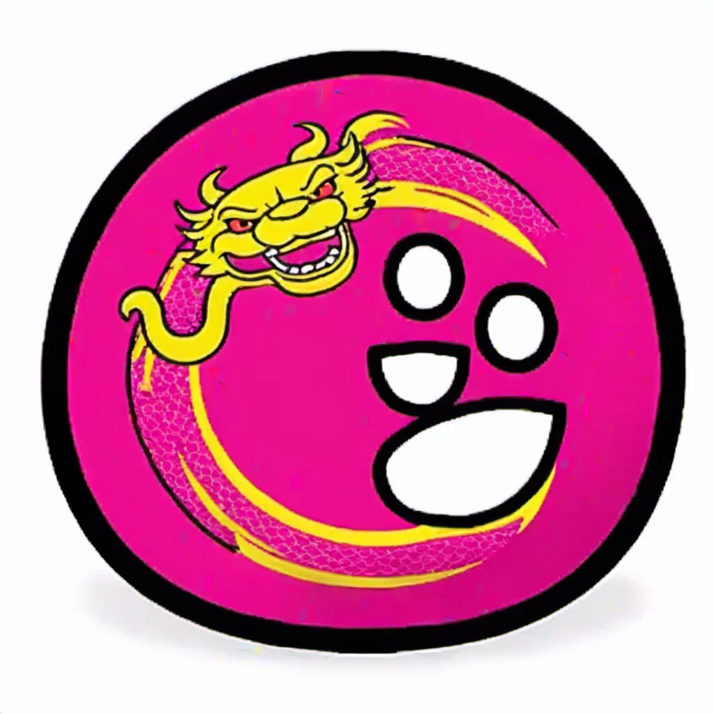 bobo ball, Chinese dragon, pink<lora:波波ç:0.7>