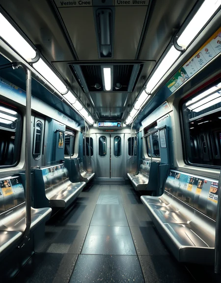 A quiet moment inside a modern subway train,Subw4y tr41n:, with a single woman sitting on a worn yet clean seat. The woman is positioned in the middle of the train car, gazing thoughtfully out of the window as the city lights streak by in a blur. She has a calm yet introspective expression, her posture slightly slouched as if lost in her thoughts. She is dressed in casual attire: a long beige trench coat draped over her shoulders, a soft knit scarf, and comfortable jeans. Her hair is slightly messy, as though tousled by the wind, and she holds a small, well-worn leather handbag on her lap.
The subway car itself is clean but shows signs of wear, with muted blue and gray seats, scuffed metal poles, and advertisements in frames lining the walls above the windows. Some of the ads are slightly peeling, and they showcase a mix of local businesses and city announcements. The overhead lighting is fluorescent and slightly harsh, casting soft reflections on the polished, slightly scratched floors.
The windows of the subway reflect faint glimpses of the woman and the interior of the train, while revealing the city outsideâa mix of blurred lights, urban graffiti, and the occasional dark tunnel as the train moves through the underground. The walls of the subway tunnel outside are textured with concrete and sporadic markings, adding depth and realism to the scene.
The train is mostly empty, with a few other empty seats scattered throughout the car. Subtle details, like a faint coffee cup stain on one of the seats and a discarded newspaper on the floor, give the environment a lived-in feel. The atmosphere is serene and slightly melancholic, with the hum of the moving train and the rhythmic clacking of wheels on tracks contributing to the overall sense of quiet reflection.<lora:SDXLFaeTastic2400:0.4> <lora:extremely_detailed:0.4> extremely detailed, <lora:Subw4y_tr41n:1>, Masterpiece,best quality,hi res,8k,hi res,8k,award winning,(sharp focus, intricate, highly detailed),