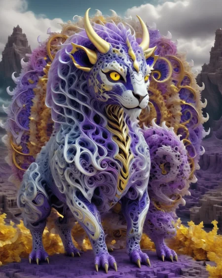 ((best quality)),(masterpiece),chimera,awardwinning,Psykadelicwoxel3d, psychedelic,<lora:Psykadelicwoxel3d-step00000350:1>,scenery in the background