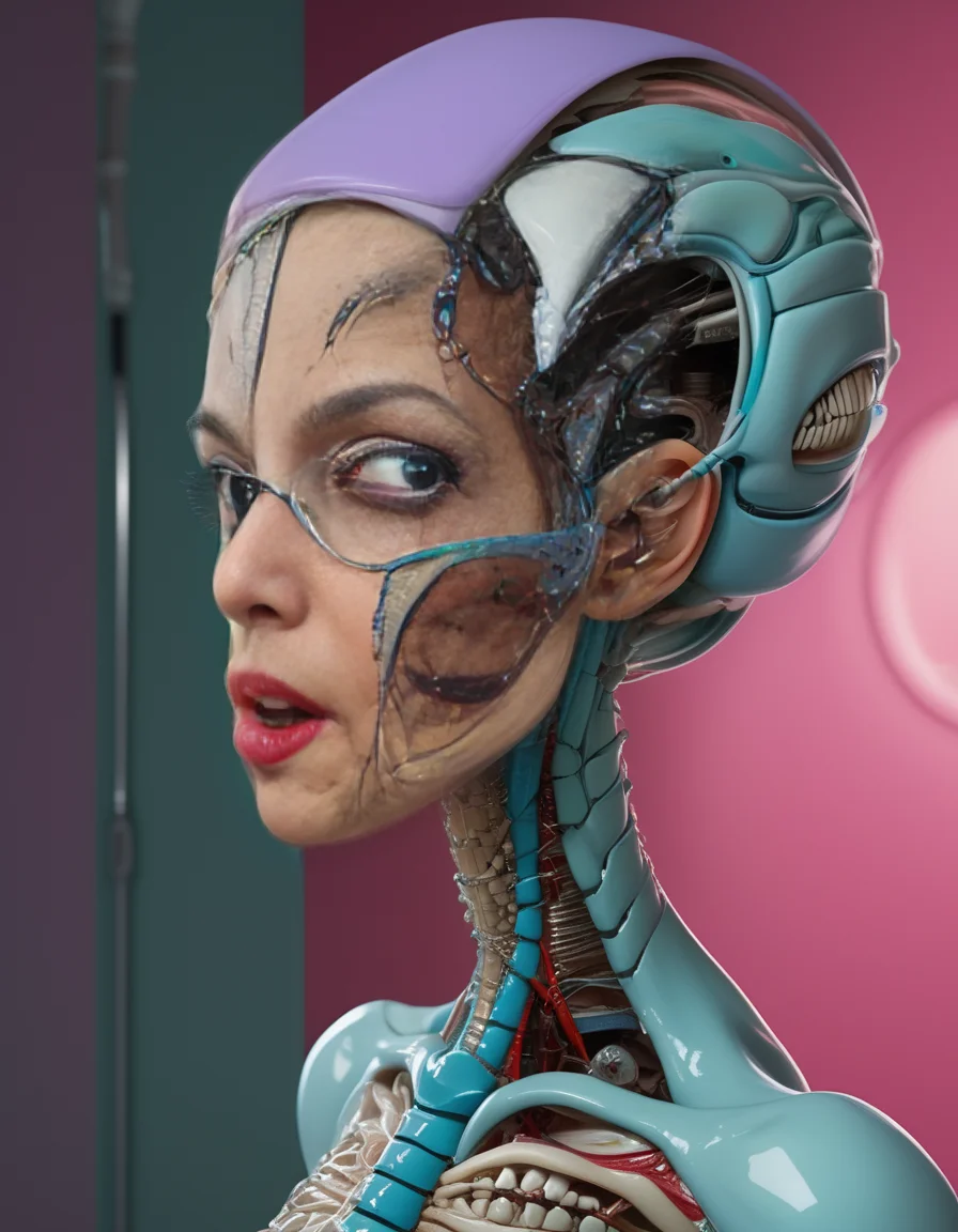 Abu Dhabi in the year 2030 <lora:HHgirl:1.5> an intricate photo of HHgirl at a dentist, thinking hidden agenda
