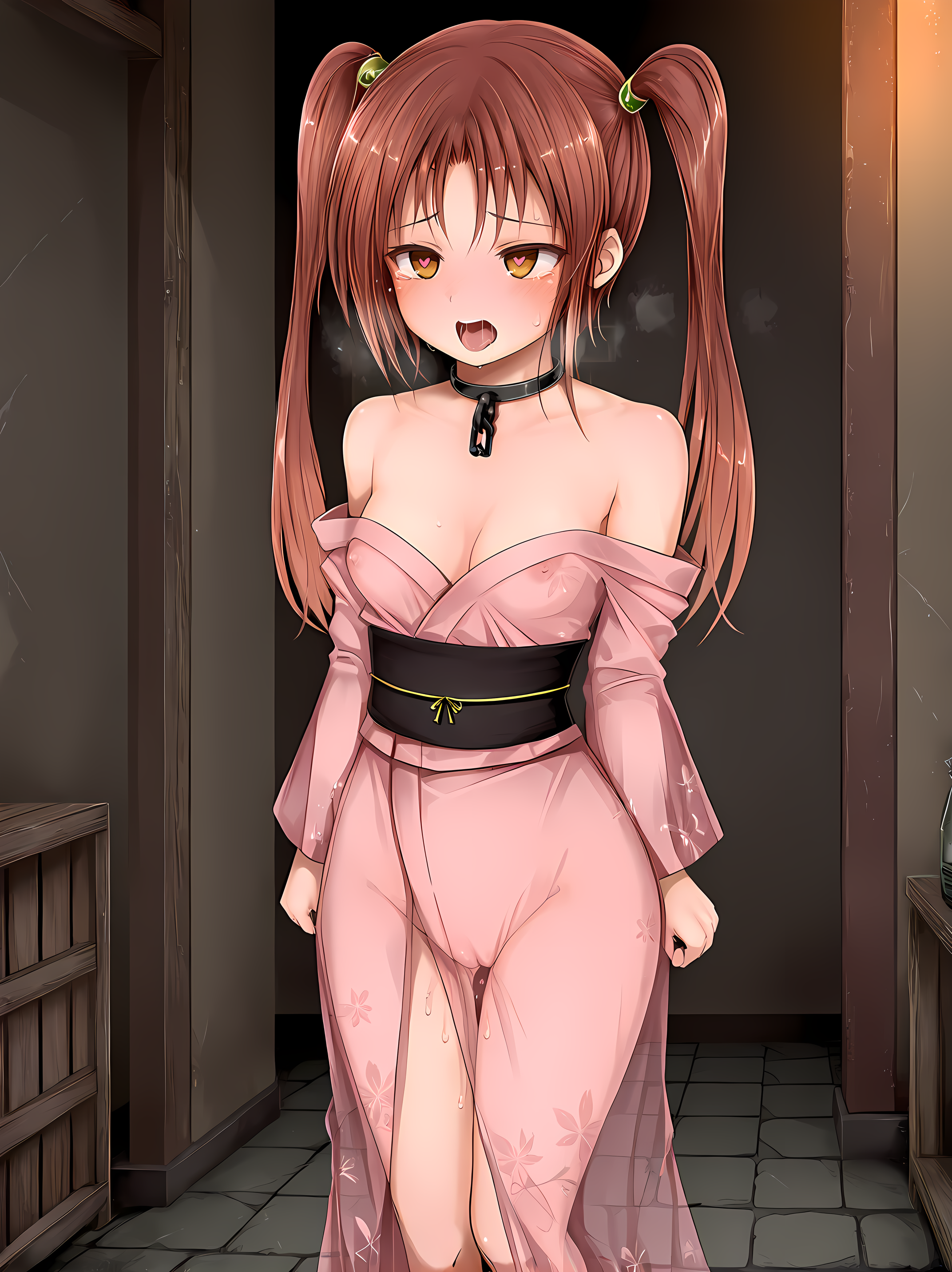 1girl,solo,jill,73tunnel,small breasts,standing,indoors,<lora:Jill_Grantz_-_Lilitales:0.9>,slave,see-through clothes,yukata,sex, aroused, in heat, moaning, heart-shaped pupils,, masterpiece,best quality,amazing quality,