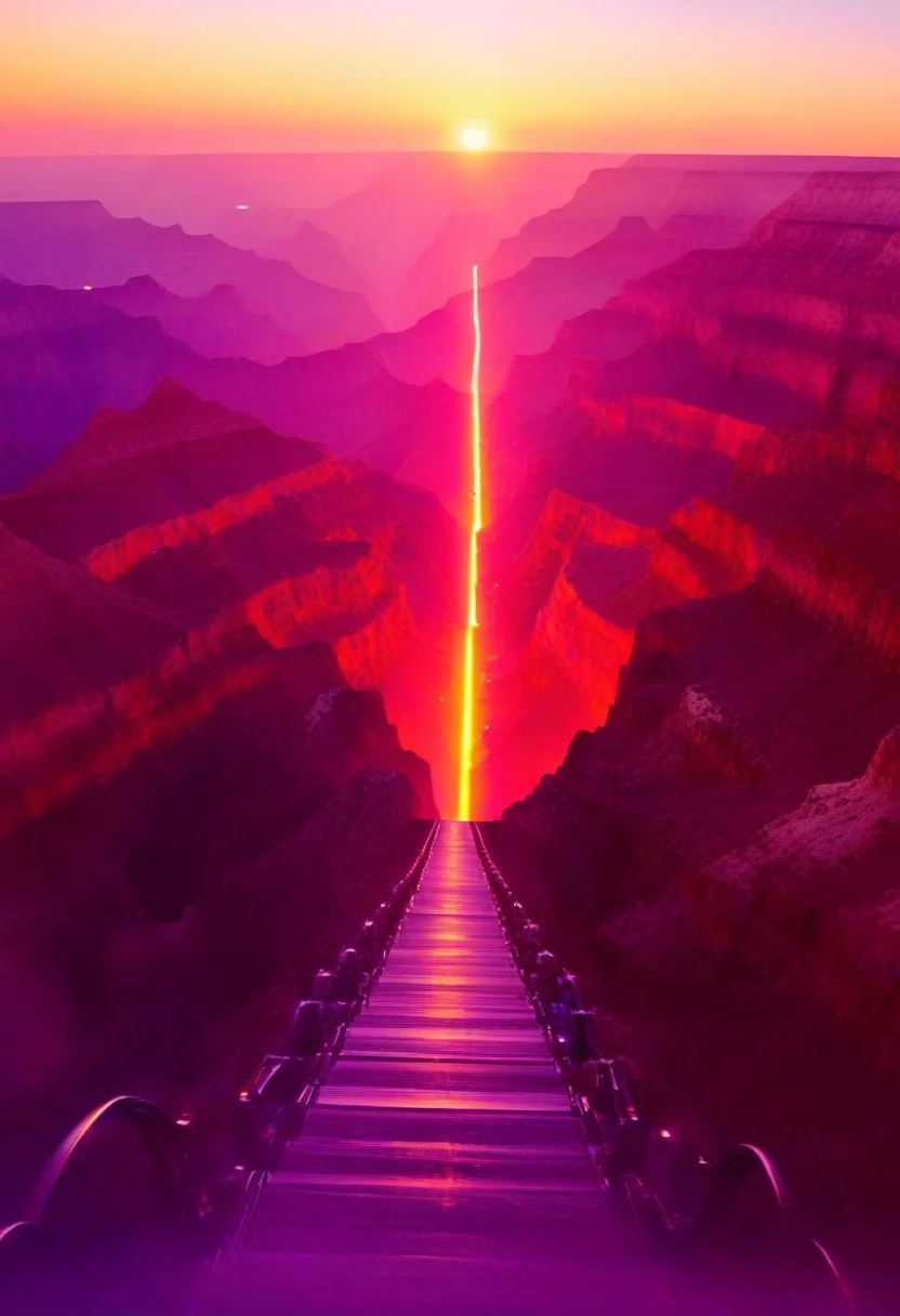 ()Hyoer Realistic, full color:2.0) depicting  
(The Grand Canyon’s Bright Angel Trail, Arizona 🇺🇸:2.0:)
BREAK
(
()Hyoer Realistic:2.0)Polaroid picture (Cyberpunk future theme:1.97) Photorealistic image of the view from the tallest mountain on Mars, Olympus Mons, at sunrise. Realistic, high-resolution, 8K, cinematic, epic, detailed, intricate, hyper-realistic. Incorporate a vast, barren Martian landscape with towering mountains, deep valleys, and a distant horizon. The sky should be a deep shade of crimson, with a subtle gradient of orange and pink hues. Use a high-angle shot to emphasize the grandeur of the mountain. Canon EOS R3, f/5.6 aperture, 1/125 second shutter speed, ISO 100. BREAK ()Hyoer Realistic:2.0)Polaroid picture (Cyberpunk future theme:1.37) A glorious view of the Tampa Bay (Sunshine Skyway Bridge)
:1.5)