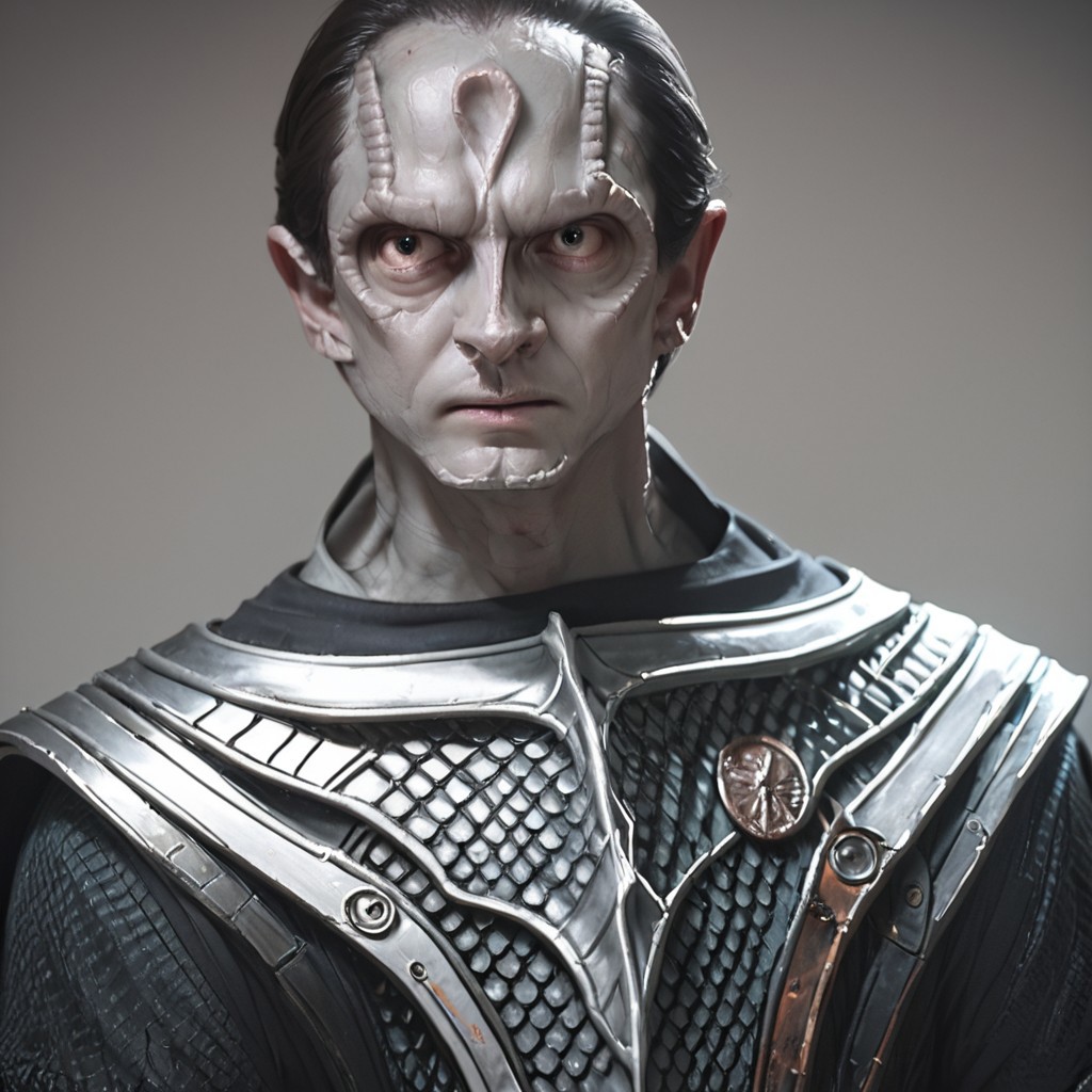 score_9, score_8_up, score_7_up, score_6_up, score_5_up, score_4_up, 1boy, Cardassian, solo, grey skin, armor