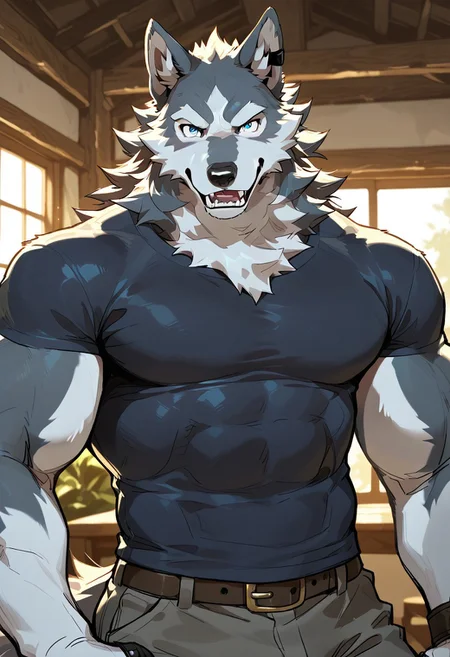 wolf, animal ears, furry, male, PG, Clothes