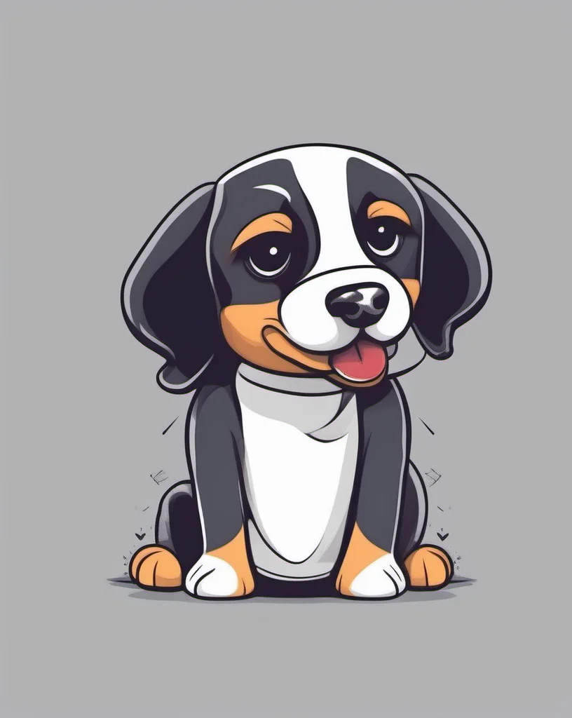 cute dog, t-shirt design <lora:last:1>