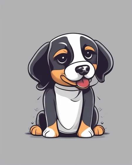 cute dog, t-shirt design <lora:last:1>