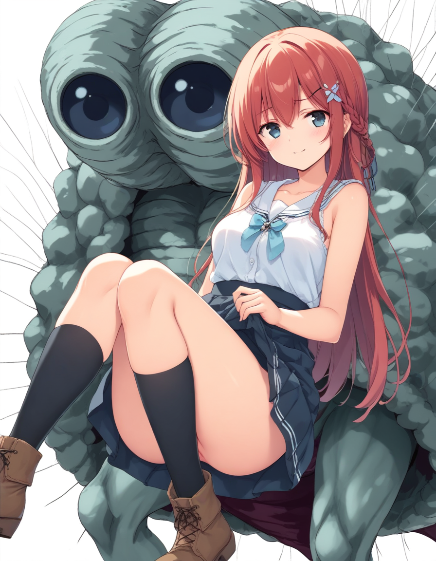 <lora:luxcius_XL_pony_bf_v1:1>luxcius,monster, 1girl, 1boy,, BREAK score_9, score_8_up, score_7_up, BREAK source_anime, rating_explicit, best quality, masterpiece, uncensored,<lora:sdxl_lightning_4step_lora:1>(clear eyes:1.2),clear art,zPDXLpg