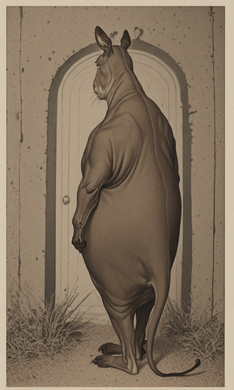 natural, side_view, suspicious kangaroo, speaking at the house of lies, <lora:- iLL - combined_stylized_V1.0-step00001500:.4>, <lora:HyperdetailedColoredPencilIl:0.8>, <lora:- iLL - natural_p_tat_V1.0-step00002000:.6>