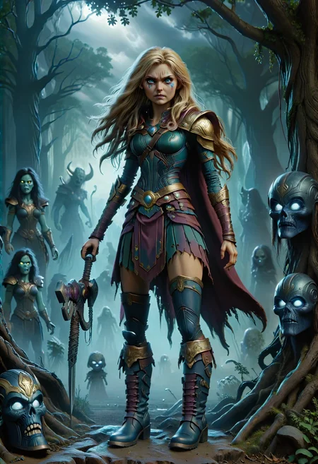 DonMV00d00XL female asgardian, voidcaller, boots <lora:DonMV00d00XL:1>