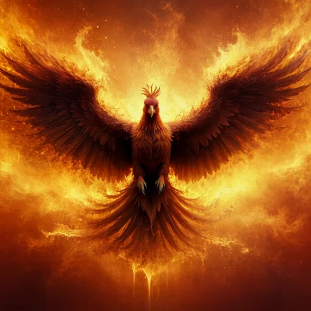 Phoenix (bird) rising, engulfed in fire.
<lora:Splash01a_CE_XL_300-OT:0.6> splshCE_style