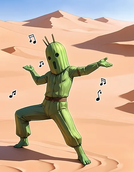 zPDXL3,full_body,desert,3others,<lora:Pony_DetailV2.0:1>,day,
BREAK cactuar,no humans,green skin,<lora:cactuar-pony:1>,dancing,multiple musical note,