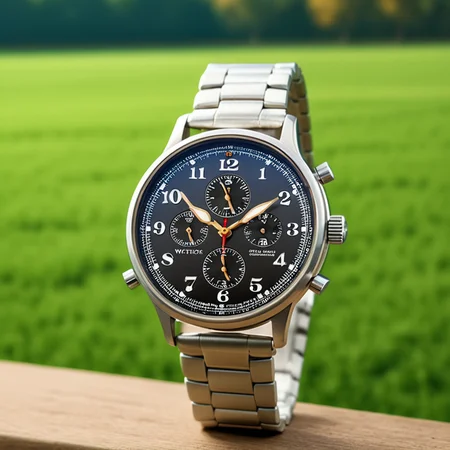 <lora:W4tch35_05XL-final:1>,an advertising photograph of a beautiful (W4tch35:1.2) as a (field_watch:1.3) watch,on a watch stand,with detailed movement,medium shot,tilt shift,bokhe,8k wallpaper,masterpiece,photorealistic,HDR UHD,high contrast,hyper realistic,volumetric lighting,