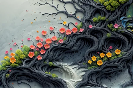 <lora:artfullyTREELUSION_SDXL_V1:1>, arttrlsn,
<lora:artfullyFLOWERTREE_SDXL_V:1>, artflwtr, tree, waterfall, flowers, carved relief
