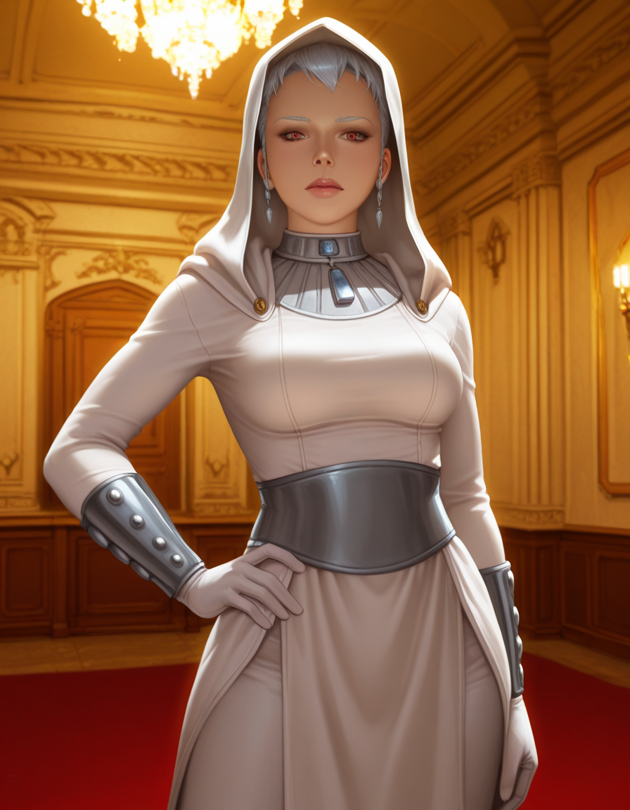Masterpiece, high-res, 2k, best quality, 2.5d, realistic, 1 girl, Brianna handmaiden <lora:Brianna_Handmaiden_Illus-000034:1> Elegant Hand on Hip: Stand with one hand placed confidently on your hip creating a pose that exudes both power and femininity.
