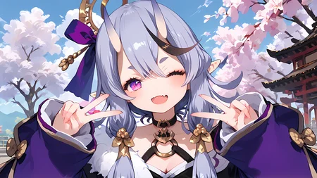 score_9, score_8_up, score_7_up,
source_anime,
rating_questionable,
1girl, solo,
mikoto,
standing,
v sign,
blush, smile, one eye closed, open mouth, fang,
looking at viewer,
half-length portrait,
masterpiece, best quality,
absurdres, very aesthetic, detailed,
official art, anime coloring, anime screencap,
uncensored,