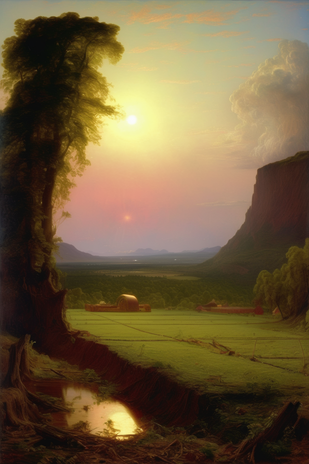 <lora:Thomas Cole Style:1>Thomas Cole Style - Tillage by Frederic Edwin Church, in the style of ethereal fantasy