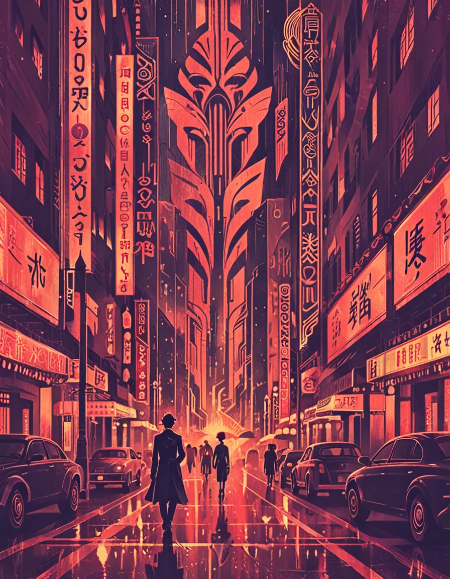 neo-tokyo street novuschroma15 style art deco <lora:novuschroma15 style:1> <lora:sdxl_lightning_8step_lora:1>