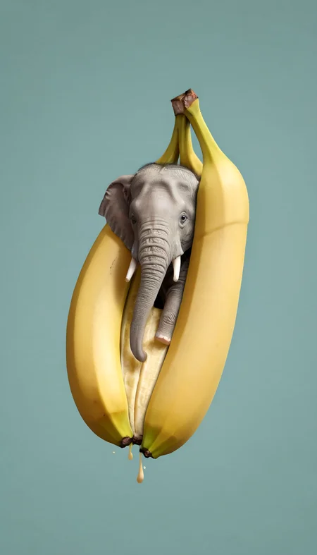 split_banana, elephant inside_banana