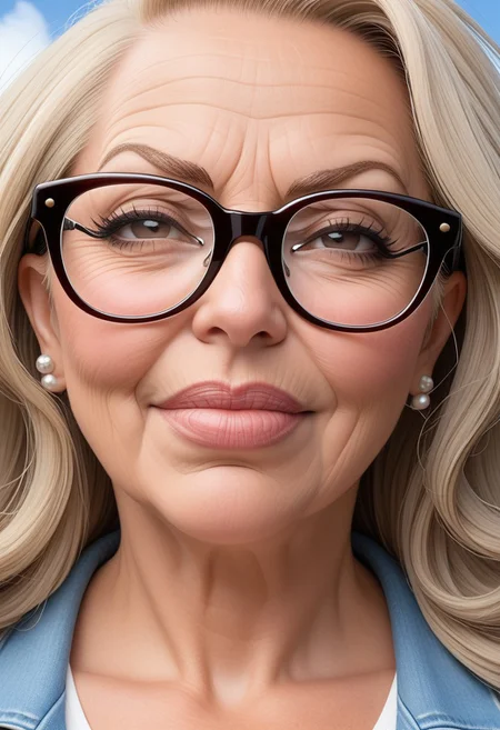 voluptuous gorgeous misbehaving 45 years old woman, thick glasses, stroppy
Straight Lank hair, slight alopecia
, outside, close-up